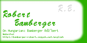 robert bamberger business card